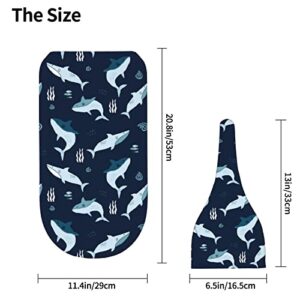 Sharks Ocean Baby Stuff Newborn Swaddle Blanket Animal Baby Wrap Receiving Blanket Soft Sleep Sacks with Beanie Hat Sets Gifts for Infant Boy Girl Baby Shower