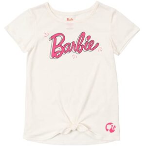 Barbie Little Girls Graphic T-Shirt and Shorts Outfit Set Pink/White 5