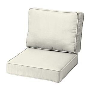 arden selections profoam performance outdoor deep seating cushion set 22 x 22, sand cream