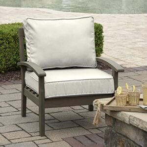 Arden Selections ProFoam Performance Outdoor Deep Seating Cushion Set 22 x 22, Sand Cream