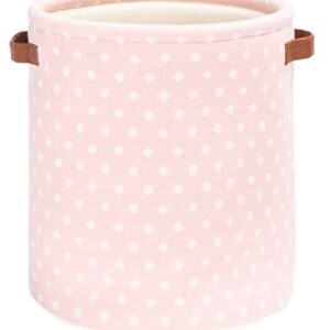 Safavieh Baby Collection Dottie Pink Cotton Nursery Storage Basket with Handles (Fully Assembled)