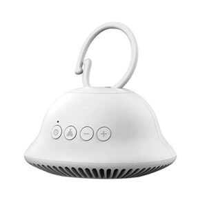 homedics sound machine for babies and parents on-the-go. integrated clip white noise sound machine with heartbeat and lullaby sounds. downward facing speaker for strollers