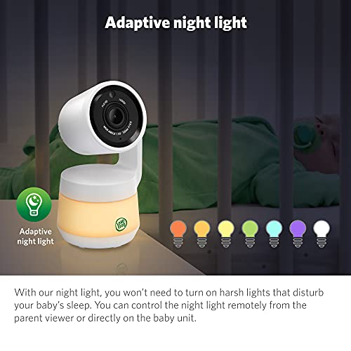 LeapFrog LF930HD 1080p Smart WiFi Remote Access Baby Monitor, 360° Pan & Tilt, 7” 720p HD Display, Color Night Light, Color Night Vision, Two-Way Intercom, Smart Sensors