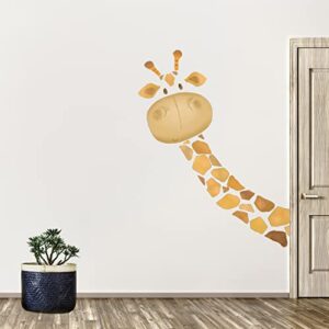 wall decals cute giraffe room decor tv wall decor animals lover gift idea cute animal wall decals for classroom farmhouse store showcase wall decorations