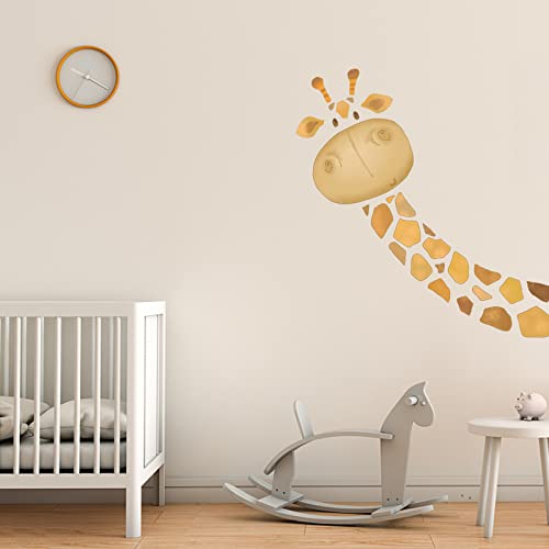 Wall Decals Cute Giraffe Room Decor TV Wall Decor Animals Lover Gift Idea Cute Animal Wall Decals for Classroom Farmhouse Store Showcase Wall Decorations