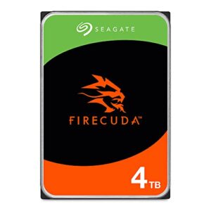 seagate firecuda hdd 4tb internal hard drive hdd - 3.5 inch cmr sata 6gb/s 7200rpm 256mb cache 300tb/year with rescue services (st4000dx005)