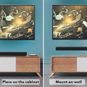 Wohome Sound Bar 32-Inch 80W Soundbar with Built-in Subwoofer 2.1CH 3D Surround Sound Home Audio Sound Bars for TV Speakers, Support HDMI-ARC,Opt, RCA,AUX, Bluetooth 5.0, LED Display|Model S9960