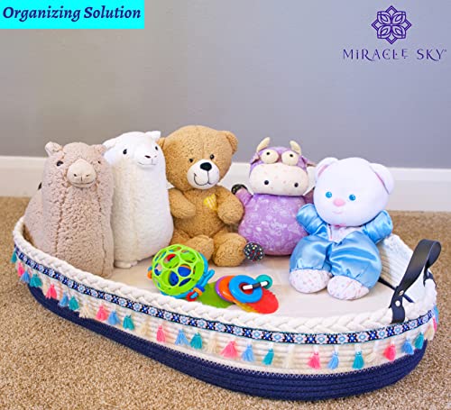 Baby Changing Basket, Moses Diaper Basket, Moses Basket for Babies, Changing Table Topper for Dresser with Thick Foam Pad & Waterproof Cotton Cover by MIRACLE SKY