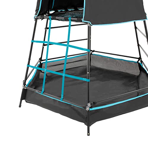 TP Toys UFO Explorer Jungle Gym | Outdoor Play Structure for Kids Combines Kids Climber with Play Pit and Upper Level Fort | Active Backyard Fun for Kids Ages 3-8.