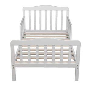 Kcelarec Wooden Bed,Kids Bedroom Furniture Bed with Safety Guardrails (White)