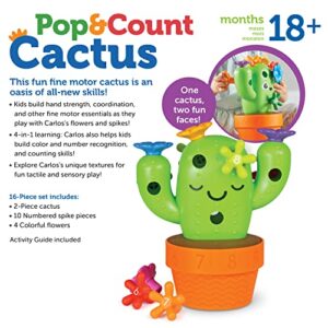 Learning Resources Carlos The Pop & Count Cactus, Toddler Learning Toys, Preschool Toys, Educational Toys for Kids, Cactus Toys for Kids, 16 Pieces, Age 18+ Months