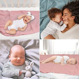 Baby Muslin Swaddle Blankets - Baby Swaddle Blanket for Baby Girl and Baby Boy, Soft Organic Bamboo Cotton Muslin Blanket, Light Breathable, Swaddle Wrap Receiving, 2 Pack, 47 x 47 Inches