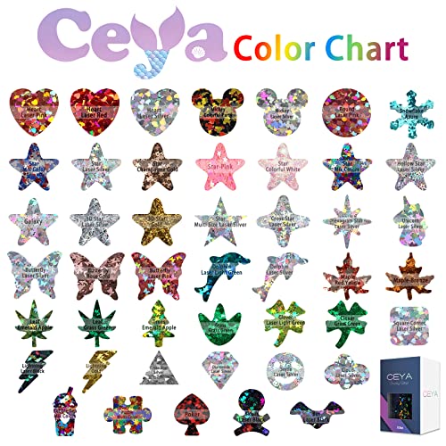 Ceya Holographic Cross Star 4mm Confetti Glitter, 2.7oz/ 77g Laser Silver Chunky Glitter Resin Sparkle Flakes Iridescent Nail Sequin for DIY Crafts, Slime, Nail Art, Festival Party Decor, Wedding Card