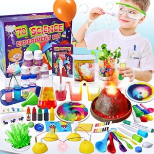 unglinga 70 lab experiments science kits for kids age 4-6-8-12 educational scientific toys gifts for girls boys, chemistry set, crystal growing, erupting volcano, fruit circuits stem activities