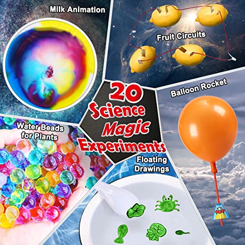 UNGLINGA 70 Lab Experiments Science Kits for Kids Age 4-6-8-12 Educational Scientific Toys Gifts for Girls Boys, Chemistry Set, Crystal Growing, Erupting Volcano, Fruit Circuits STEM Activities