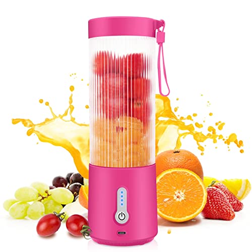 PIPIMOO Portable Blender Smoothie Maker - Usb Rechargeable Personal Mixer for Smoothie and Shakes Mini Blender with Six Blades| 4000mAh for Baby Food Travel Gym