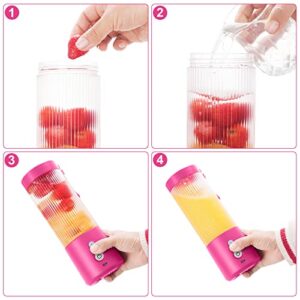 PIPIMOO Portable Blender Smoothie Maker - Usb Rechargeable Personal Mixer for Smoothie and Shakes Mini Blender with Six Blades| 4000mAh for Baby Food Travel Gym