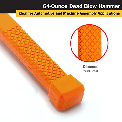 Titan 63164 64 oz. (4lb) Dead Blow Hammer Orange
