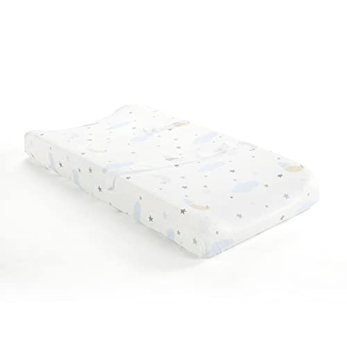 Lush Decor Goodnight Little Moon Soft & Plush Changing Pad Cover, 32" x 16" x 5", Blue