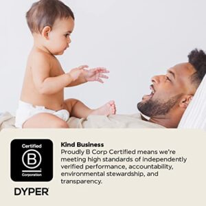 DYPER Viscose from Bamboo Baby Diapers Size 4 | Honest Ingredients | Cloth Alternative | Day & Overnight | Made with Plant-Based* Materials | Hypoallergenic for Sensitive Skin, Unscented