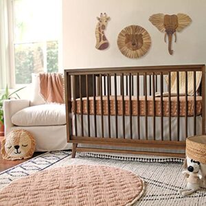 Crane Baby Safari Nursery and Toddler Room Décor, Wooden Animal Wall Décor for Boys and Girls, Lion, 21" x 21"