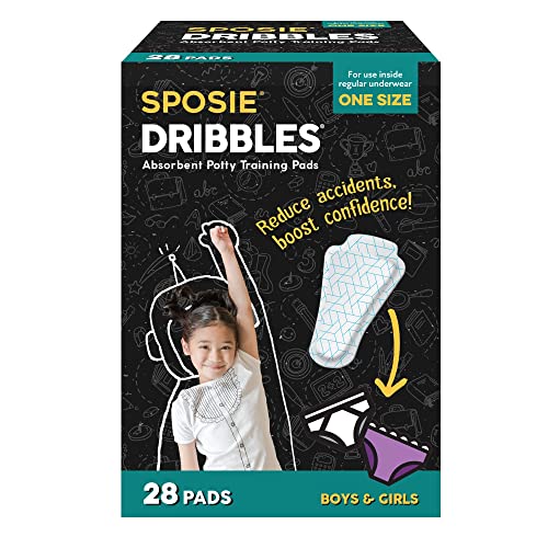 Sposie Dribbles - Potty Training Underwear Liners, Disposable Diapers for Toddler Potty Training, Incontinence Underwear Toddler Diapers, Bedwetting Underwear for Kids