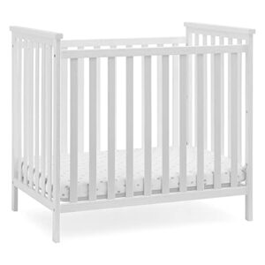 Delta Children Middleton Mini Crib with 2.75-Inch Mattress - Greenguard Gold Certified, Textured White