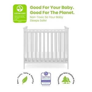 Delta Children Middleton Mini Crib with 2.75-Inch Mattress - Greenguard Gold Certified, Textured White