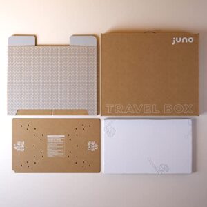 Juno Bassinet - Portable Baby Bedside Sleeper + Organic Cotton Mattress + Travel Box (Moon)