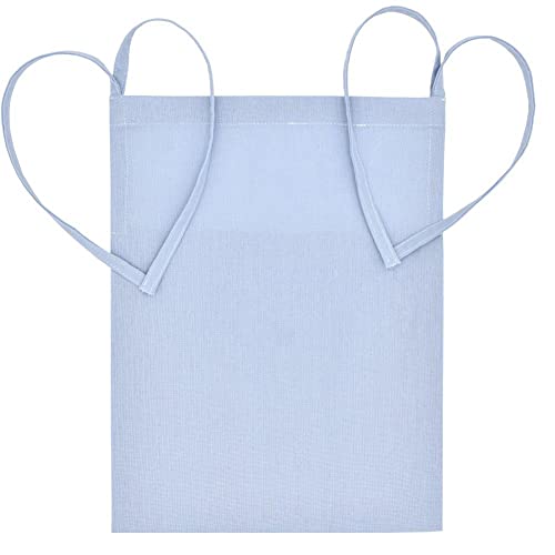 YeeMan Linen Baby Bedside Hanging Storage Bag,Hanging Storage Pocket Organizer for Baby Cribs and Toys,One Pocket(Light Blue)