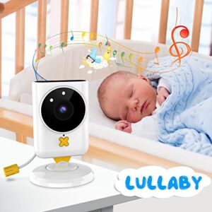 ENSTER Baby Monitor Video with Camera and Audio, 2.4'' LCD Screen, Color Night Vision, 2-Way Talk, VOX, 960ft Range, Temperature Display, 2X Zoom, Lullabies, Feeding Alarm