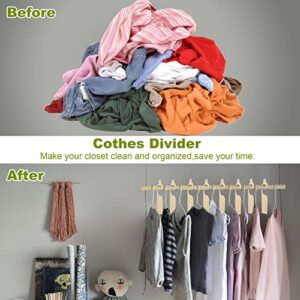 21 Pack Blank Clothing Rack Divider, Wooden Closet Size Divider, Baby Closet Dividers Hanging Closet Dividers for Home Nursery Baby Clothes