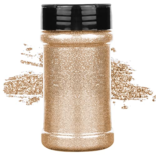 TORC Champagne Fine Glitter 4 oz Glitter Powder for Tumblers Resin Crafts Slime Cosmetic Nail Painting Festival Decoration