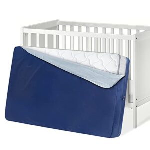 crib mattress bag waterproof heavy duty crib mattress bag for moving and storage with strong zipper reusable crib mattress cover for storage house moving, navy