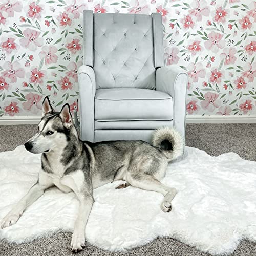 Evolur Linda Upholstered Plush Seating Swivel Glider, Rocker, Misty Grey