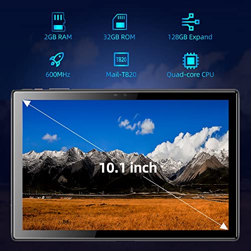 BYYBUO SmartPad A10_L Tablet 10.1 inch Android 11 Tablets, 32GB ROM Quad-Core Processor 5000mAh Battery, 1280x800 IPS HD Touchscreen 5MP+8MP Camera, Bluetooth,WiFi (Grey)