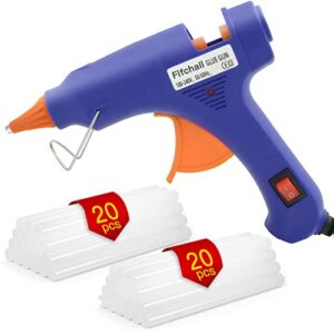 hot glue guns with 40pcs glue sticks, mini hot melt glue gun kit for crafts, for school diy arts, sealing, home repairs, blue