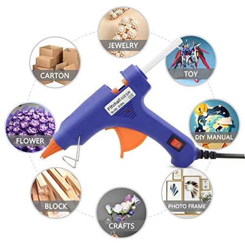 Hot glue guns with 40pcs Glue Sticks, Mini Hot Melt glue gun Kit for Crafts, for School DIY Arts, Sealing, Home Repairs, Blue