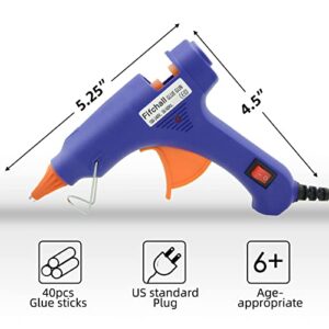 Hot glue guns with 40pcs Glue Sticks, Mini Hot Melt glue gun Kit for Crafts, for School DIY Arts, Sealing, Home Repairs, Blue