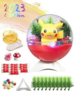 make your own night light kit for kids - light-up easter egg terrarium craft kit for pokemon - arts & crafts activities kit - bedroom decoration easter gifts for 4 5 6 7 8-12 year old kids- yellow