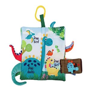 Dinosaur Baby Books Toys Touch Feel Cloth Soft Crinkle Books for Babies,Infants,Toddlers, Baby Books 0-6 Months 1 year Old Book Sensory Toy, Car & Stroller Toys Baby Girls Boys Shower Gifts,Dino Tails