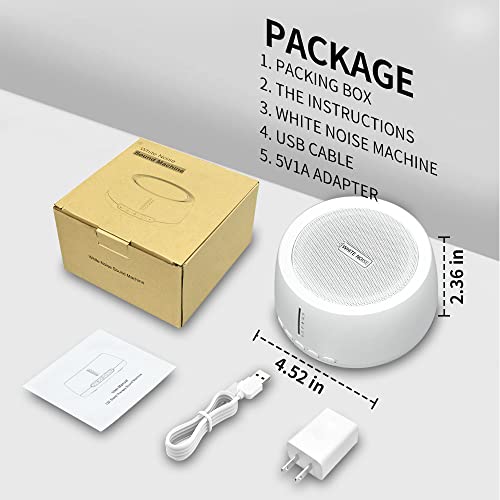 Sound White Noise Machine with 30 Looping Natural Soothing Sounds, Auto-Off Timer Setting, Sleep Sound Machine for Babies, Adults Kids(Classic)