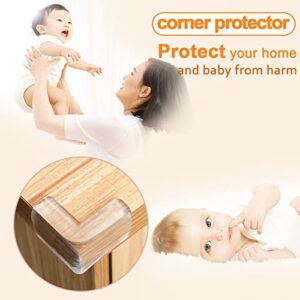 HOMREALM Baby Proofing 12 Pack Corner Guards Furniture Corner & Edge Safety Bumpers Corner Covers Protectors Baby Proof Bumper & Cushion to Cover Sharp Furniture & Table Edges (L Shape)