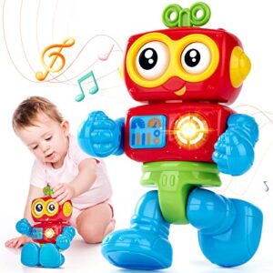 1 year old toys for boys girl gifts - activity robot baby toys for 1 year old - musical light up poseable fine motor skill toys for 12 months - interactive montessori toys for 1 year old birthday gift