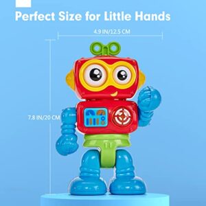 1 Year Old Toys for Boys Girl Gifts - Activity Robot Baby Toys for 1 Year Old - Musical Light up Poseable Fine Motor Skill Toys for 12 Months - Interactive Montessori Toys for 1 Year Old Birthday Gift