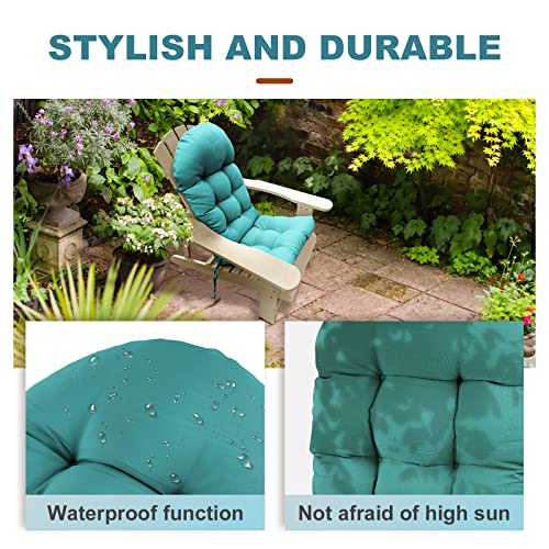 PNP HWJIAJU Patio Chair Cushion for Adirondack, High Back Rocking Chair Cushion 44x19x4 inch, Outdoor Seat Back Chair Cushion Sunscreen and Fade-Resistant (Lake Blue, 1)