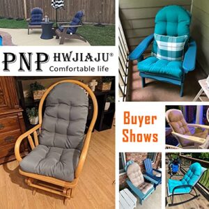 PNP HWJIAJU Patio Chair Cushion for Adirondack, High Back Rocking Chair Cushion 44x19x4 inch, Outdoor Seat Back Chair Cushion Sunscreen and Fade-Resistant (Lake Blue, 1)