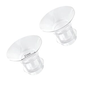 loveishere 21mm flange inserts compatible with medela / willow / tsrete/ momcozy s9 s10 s12/ willow wearable cups & spectra s1 s2, 24mm breast pump shields reduce nipple tunnel down to 21mm, 2pcs