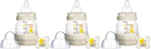 newborn easy start anti-colic 4.5-ounce bottle with pacifier set, teddy bear, 0-2 months, 3 pack