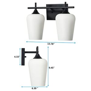 Tribesigns 2-Light Black Modern/Contemporary Vanity Light